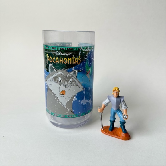 Vintage Pocahontas Burger King cup and figure Bundle - Picture 1 of 8